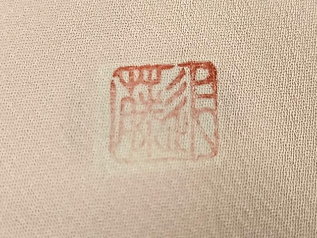 平和屋着物●上質な色無地 作家物 薄香色 正絹 逸品 AABI7348ph