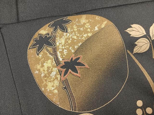 平和屋着物●訪問着 竹屋町刺繍 草花文 金彩 正絹 逸品 未使用 AABI7370ph