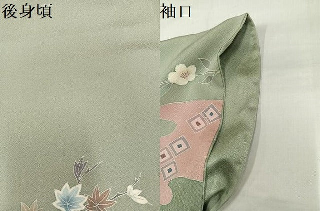 平和屋着物●訪問着 友禅 作家物 御所車花文 金彩 正絹 逸品 AABI7373ph