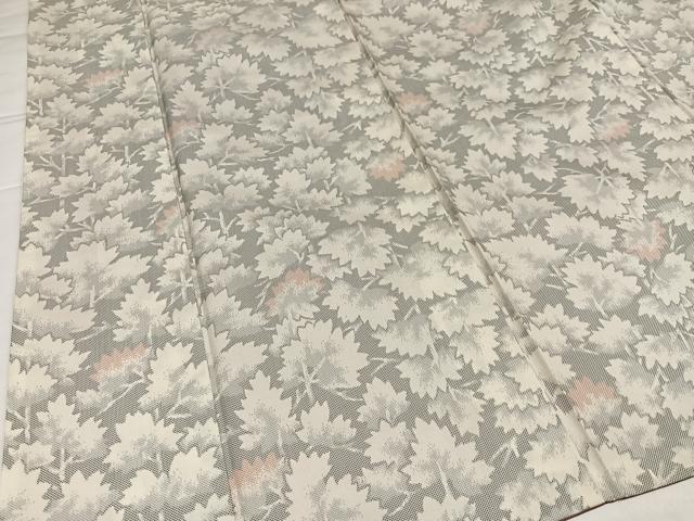 平和屋着物●上質な紬 樹林文 正絹 逸品 AABI7375ph