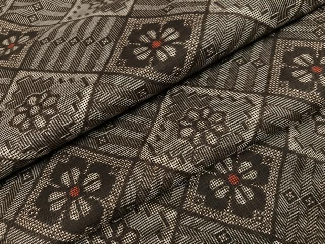 平和屋着物●本場大島紬 龍郷絣 正絹 逸品 AABI7382ph