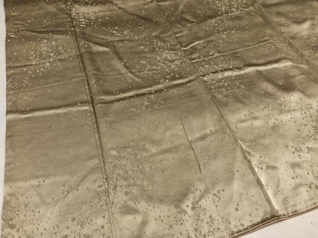 平和屋着物●上質な色無地 霞地紋 利休白茶色 正絹 逸品 未使用 AABI7432ph