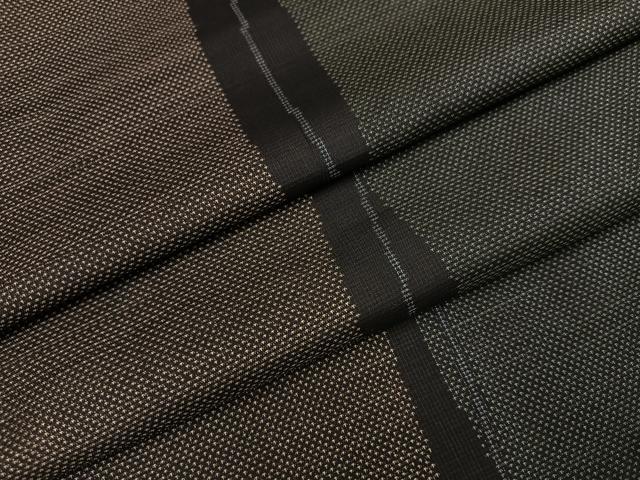 平和屋着物●本場大島紬 カタス7マルキ 間道 正絹 逸品 未使用 AABI7436ph