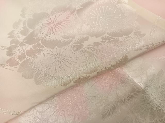 平和屋着物●振袖用長襦袢 無双仕立て 花地紋 暈し染め 正絹 逸品 AABI7439ph