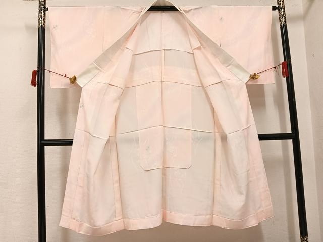 平和屋着物●長襦袢 無双仕立て 草花文 暈し染め 正絹 逸品 未使用 AABI7441ph