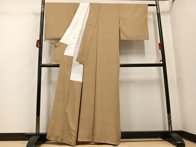 平和屋着物●江戸小紋 極小鮫小紋柄 正絹 逸品 AABI7475ph