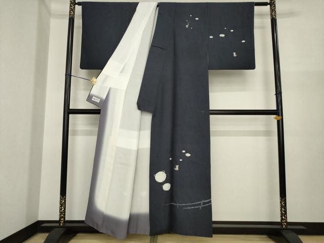 平和屋着物●赤城紬 訪問着 絞り 牧場のひつじ やまと誂製 反端付き 正絹 逸品 AABI7524ck