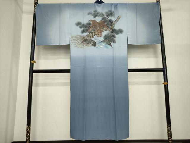 平和屋着物●男性 長襦袢 袷 暈し染め 正絹 逸品 AABI7526ck