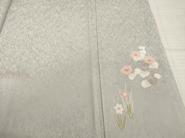 平和屋着物●宝生富美子 訪問着 友禅 駒刺繍 雪輪花文 暈し染め 金彩 正絹 逸品 AABI7533ck