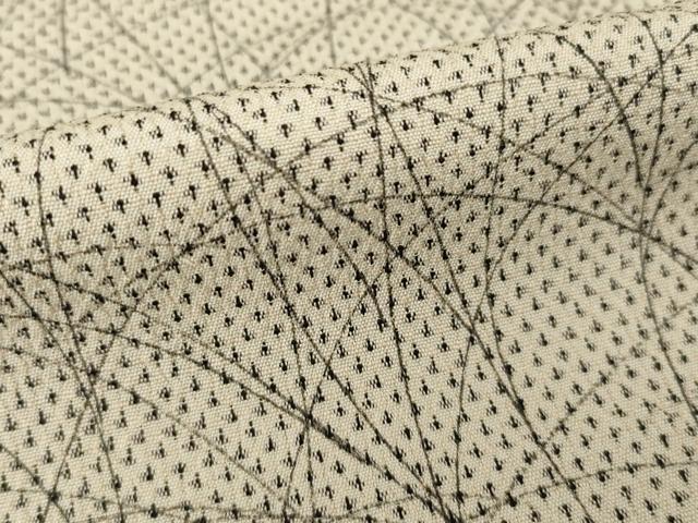平和屋着物●本塩沢 訪問着 芝 蚊絣 正絹 逸品 AABI7538ck