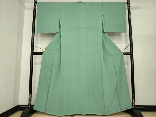 平和屋着物●上質な色無地 作家物 山鳩色 正絹 逸品 AABI7559ck