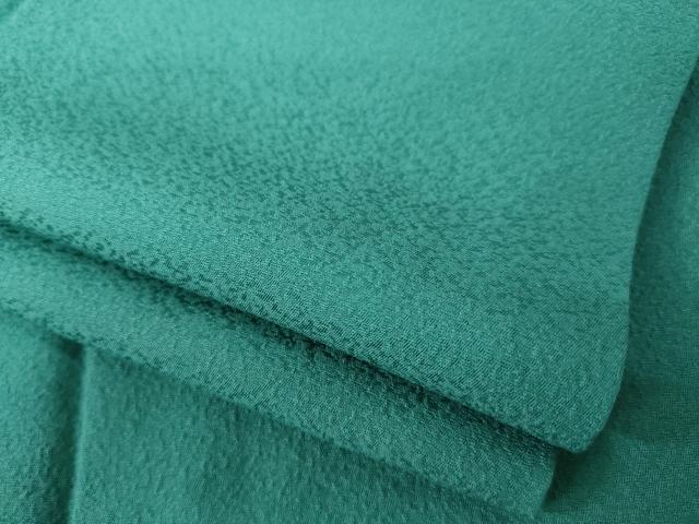 平和屋着物●上質な色無地 錆浅葱色 正絹 逸品 AABI7563ck