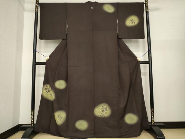 平和屋着物●訪問着 南天文 一斤染 暈し染め 正絹 逸品 AABI7589ck