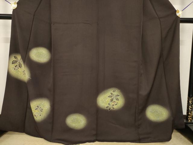 平和屋着物●訪問着 南天文 一斤染 暈し染め 正絹 逸品 AABI7589ck