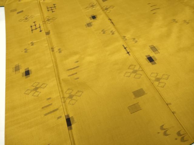 平和屋着物●上質な紬 琉球絣文様 正絹 逸品 AABI7590ck
