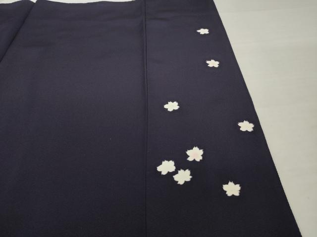 平和屋着物●訪問着 夜桜 暈し染め 銀彩 鬼しぼ縮緬 正絹 逸品 AABI7591ck