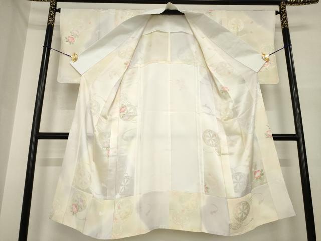 平和屋着物●長襦袢 無双仕立て 源氏車花文 暈し染め 正絹 逸品 AABI7595ck