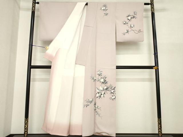 平和屋着物●訪問着 友禅 作家物 花鳥文 正絹 逸品 AABI7598ck