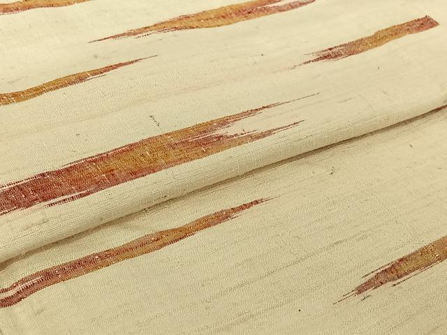 平和屋着物▽上質な紬 単衣 霞文 正絹 逸品 AABI7620jh