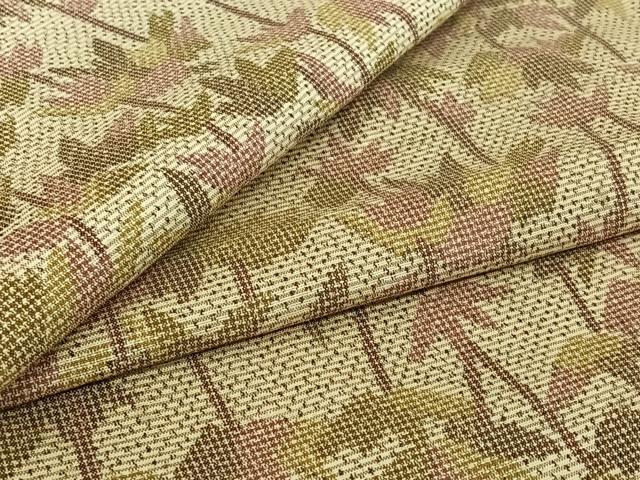 平和屋着物▽本場大島紬 単衣 笹の葉文 正絹 逸品 AABI7622jh