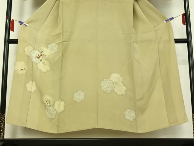 平和屋着物▽訪問着 単衣 刺繍 雪輪花文 金糸 金彩 正絹 逸品 AABI7634jh
