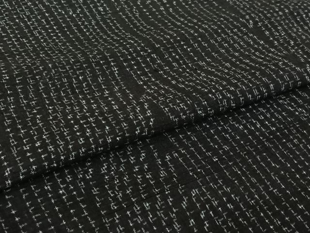 平和屋着物▽上質な紬 単衣 杢目文 正絹 逸品 AABI7666jh