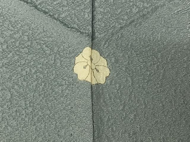 平和屋着物▽上質な色無地 単衣 淡藤色 草花地紋 正絹 逸品 AABI7675jh