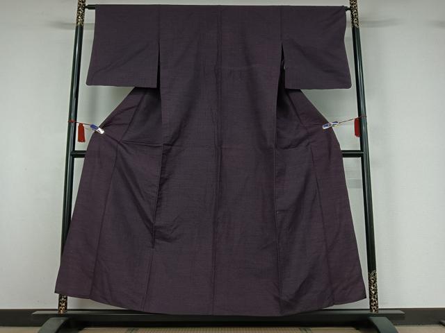 平和屋着物▽上質な紬 単衣 亀甲柄 正絹 逸品 AABI7678jh