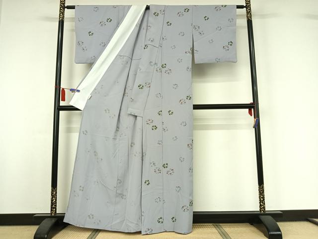 平和屋着物▽小紋 単衣 花丸文 さんび謹製 洗える着物 AABI7693jh