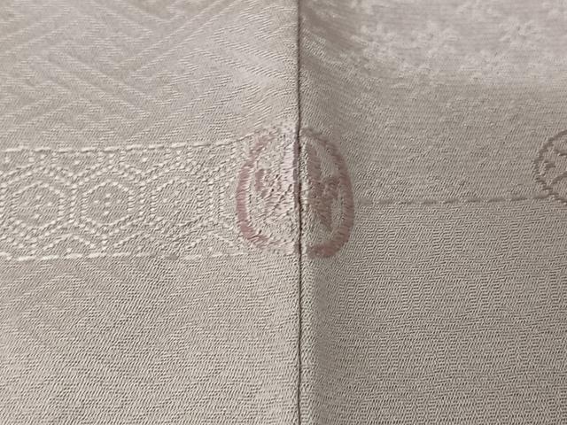 平和屋着物▽上質な色無地 単衣 吉祥人物文 淡紅藤色 正絹 逸品 AABI7711jh