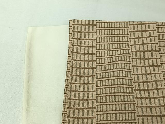 平和屋着物▽小紋 単衣 幾何学文様 洗える着物 AABI7733jh