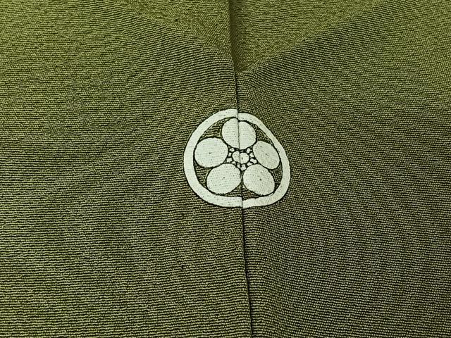 平和屋着物▽上質な色無地 単衣 草色 正絹 逸品 AABI7736jh