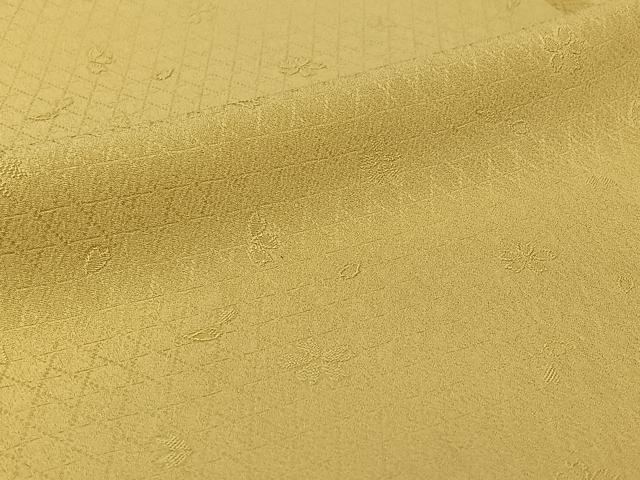 平和屋着物▽上質な色無地 単衣 舞桜地紋 木蘭色 正絹 逸品 AABI7739jh
