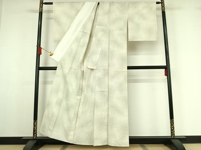 平和屋着物▽上質な紬 単衣 霞文 正絹 逸品 AABI7749jh