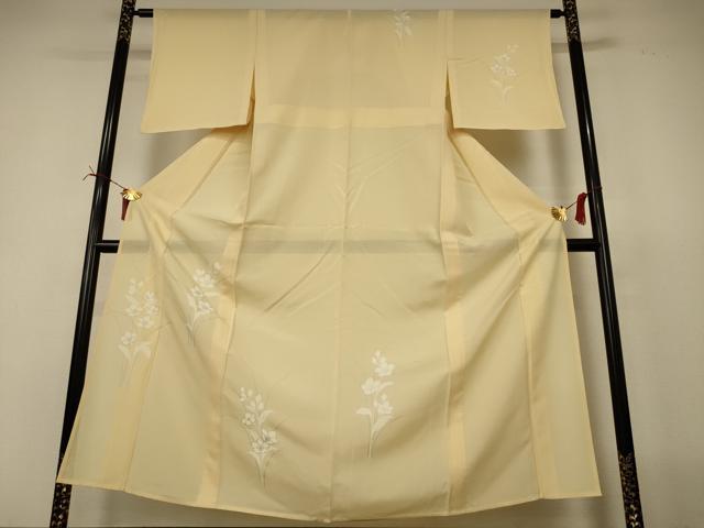 平和屋着物*夏物 訪問着 絽 草花文 銀彩 正絹 逸品 AABI7770jd