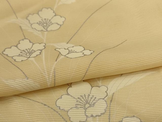 平和屋着物*夏物 訪問着 絽 草花文 銀彩 正絹 逸品 AABI7770jd