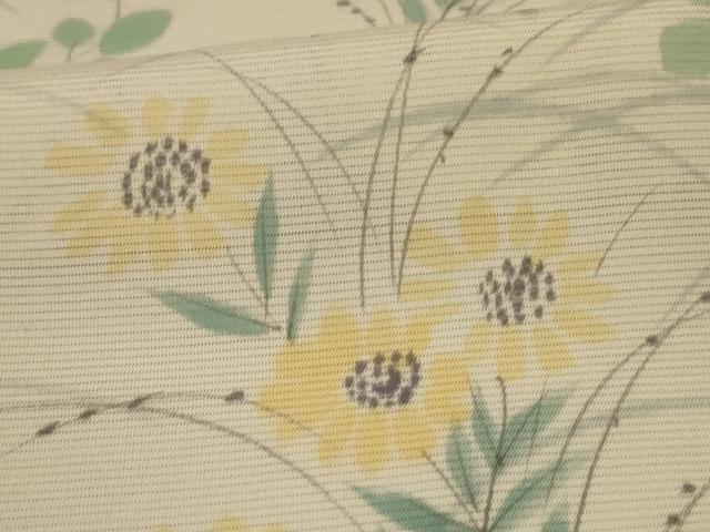 平和屋着物*夏物 訪問着 絽 手描き 草花文 正絹 逸品 AABI7784jd