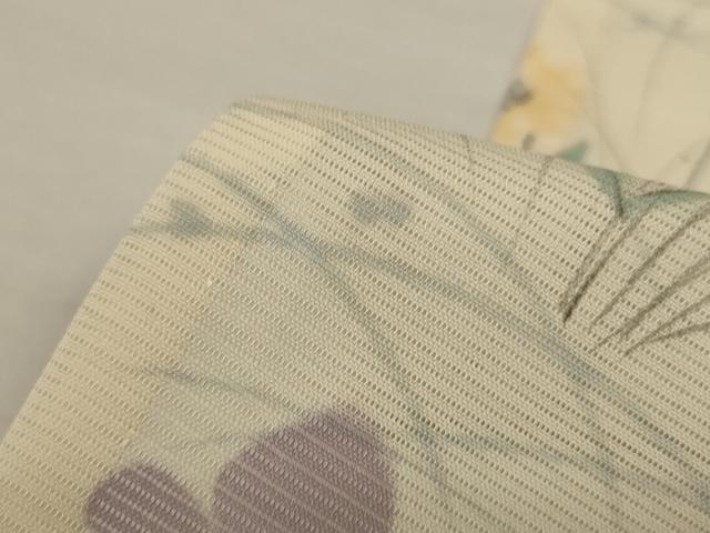 平和屋着物*夏物 訪問着 絽 手描き 草花文 正絹 逸品 AABI7784jd