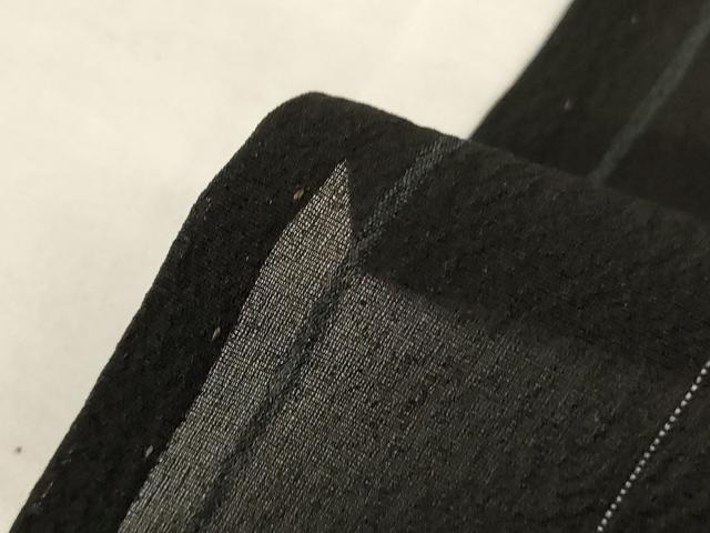 平和屋着物*夏物 アンティーク 大正ロマン 小紋 紗 立波文 銀糸 正絹 逸品 AABI7796jd
