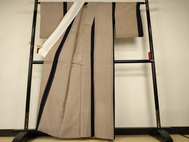 平和屋着物*夏物 小紋 紗 間道 正絹 逸品 AABI7804jd