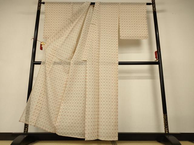 平和屋着物*夏物 紗紬 幾何学文様 正絹 逸品 未使用 AABI7806jd