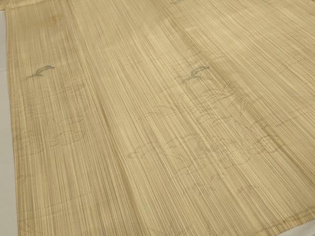 平和屋着物*夏物 小紋 紗 笹文 正絹 逸品 AABI7808jd