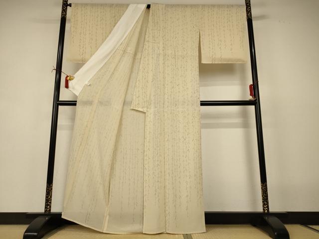 平和屋着物*夏物 二代目 川村久太郎 訪問着 絽縮緬 枝垂れ柳 反端付き 正絹 逸品 未使用 AABI7817jd