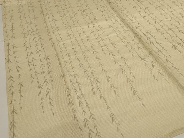 平和屋着物*夏物 二代目 川村久太郎 訪問着 絽縮緬 枝垂れ柳 反端付き 正絹 逸品 未使用 AABI7817jd