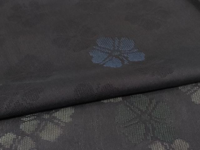 平和屋着物*夏物 小紋 紗 舞花文 正絹 逸品 AABI7833jd