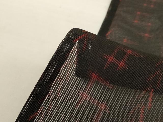 平和屋着物*夏物 小紋 風通紗 幾何学文様 正絹 逸品 AABI7834jd