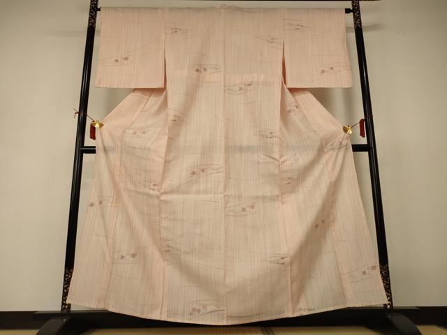 平和屋着物*夏物 小紋 風景紋紗 正絹 逸品 AABI7837jd