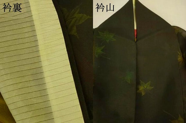 平和屋着物*夏物 小紋 風通紗 楓文 正絹 逸品 AABI7850jd
