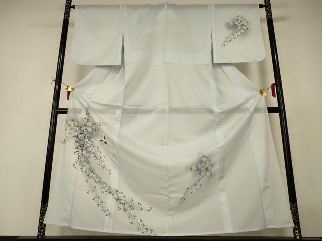 平和屋着物*夏物 訪問着 絽 花鳥文 暈し染め 洗える着物 AABI7851jd