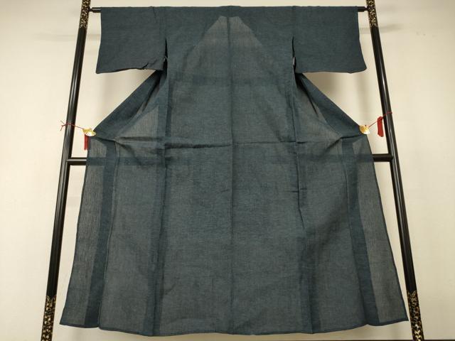 平和屋着物*夏物 小紋 ちぢみ織 霞文 AABI7854jd